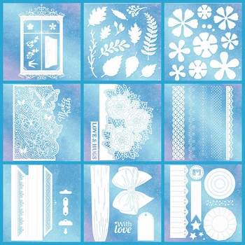 

Flower Lace Leaves Butterfly Bow-knot Round Square Frame Letter Metal Cutting Dies Scrapbook Craft Decorate Cards Paper Template