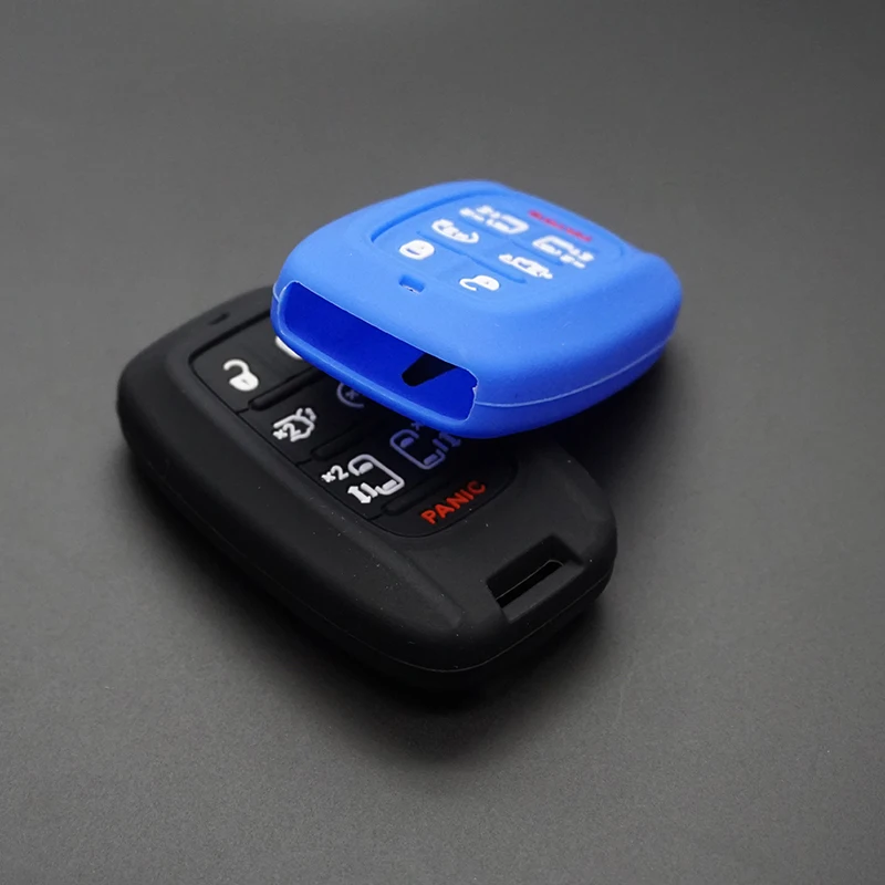 Xinyuexin силиконовый для ключа автомобиля чехол подходит для Chrysler Pacifica 7 кнопок дистанционного ключа резиновые чехлы для автомобильных ключей