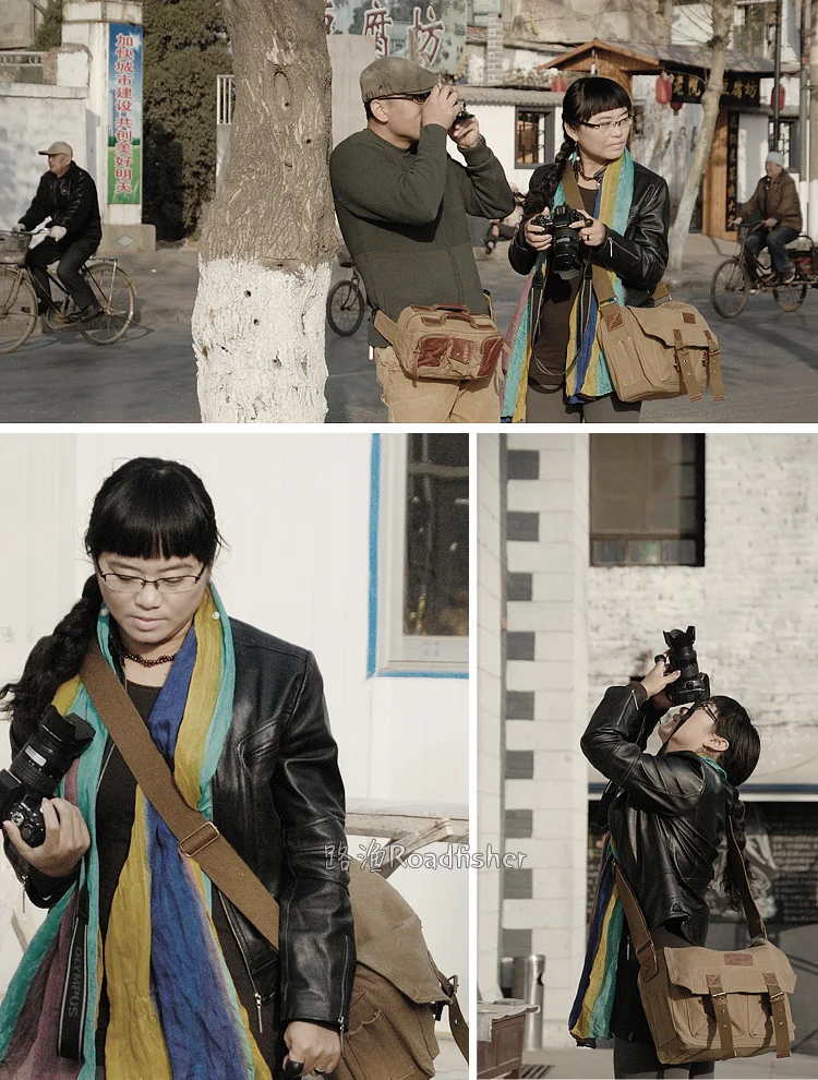F1003 Camera Shoudler Bag -Army Green-8