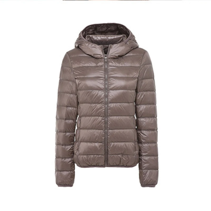 

Autumn Winter Women Ultralight Thin Down Jacket White Duck Down Jackets Long Sleeve Warm Coat Parka Female Portable Outwear