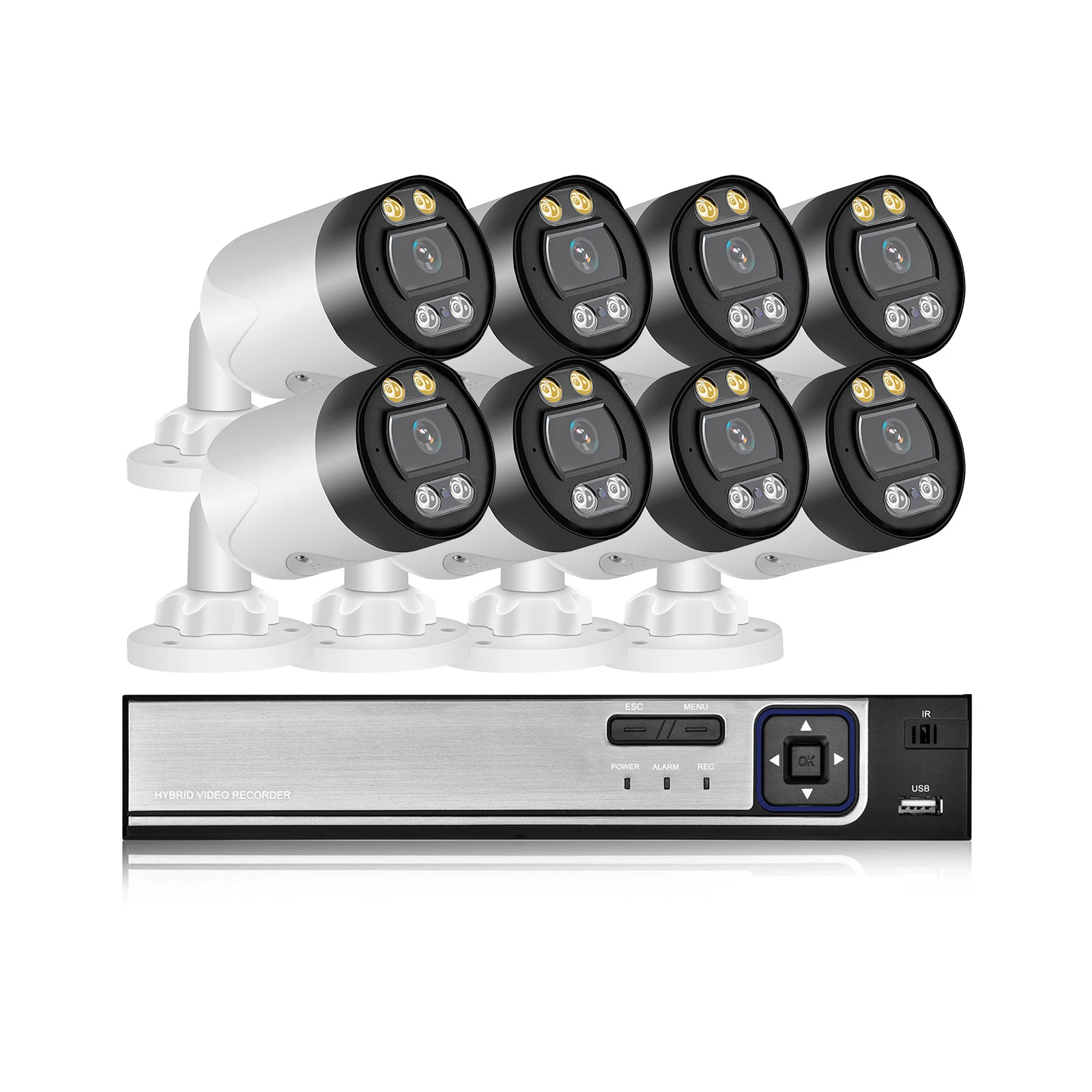 Gadinan 8CH 8MP 4K CCTV System 5MP NVR POE Outdoor Motion Detection H.265 Video Surveillance Kit Security IP Camera E-mail Alert