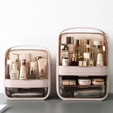 Portable Cosmetic Storage Box Makeup Organizer Jewelry Nail Polish Makeup Storage Drawer Dustproof Bathroom Waterproof Container