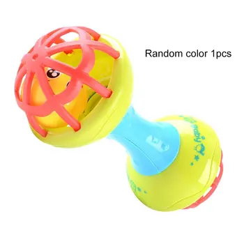

Infant Soft Rubber Fitness Ball Baby Comfort Rattle Hand Catching Ball Toy Early Education Puzzle Dumbbell