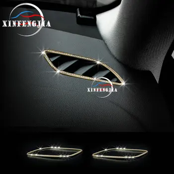 

For Audi A4 B8 A5 09-16 2PCS Crystal Style Dashboard Air Outlet Frame Cover Trim