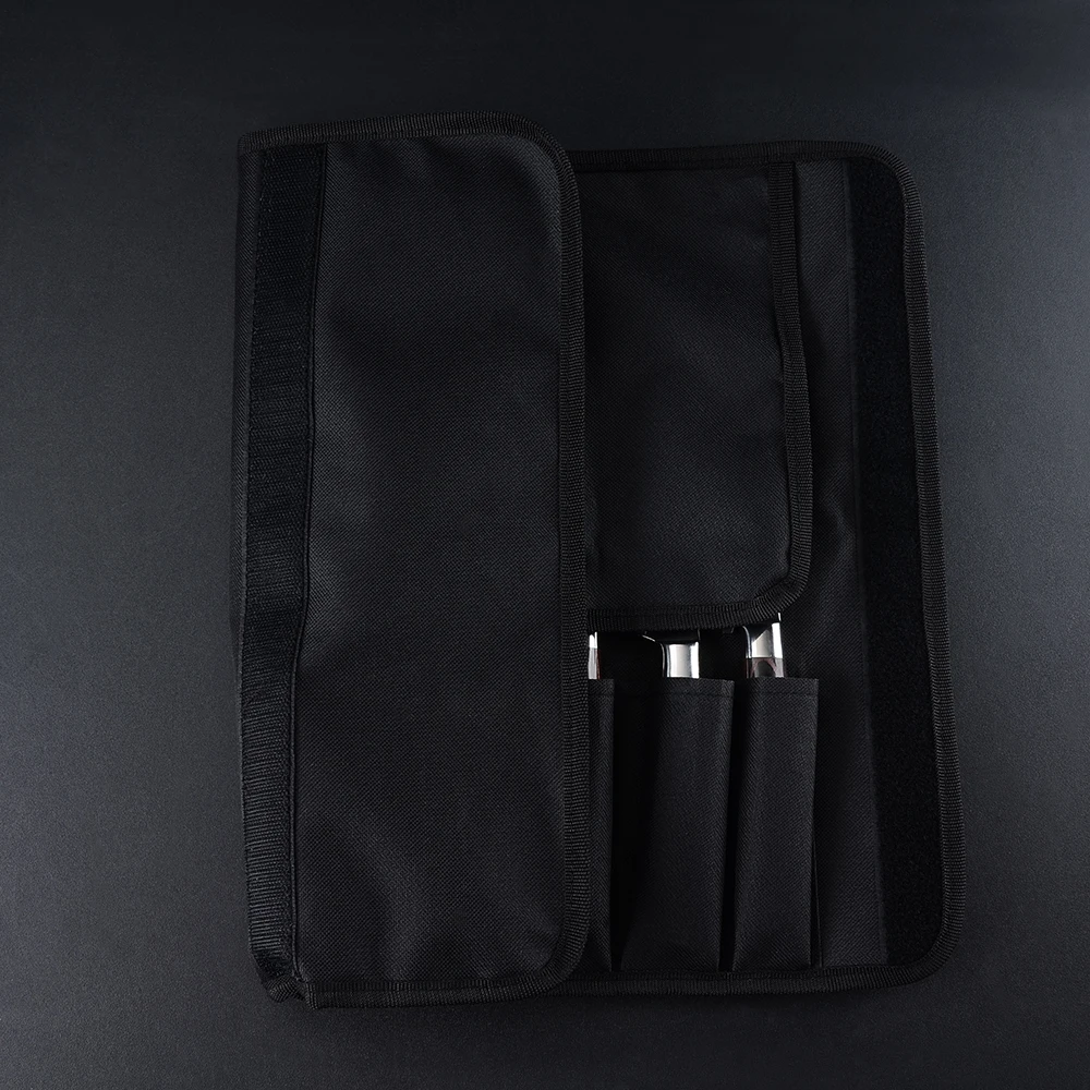 Дамасская 8 шт. сумка для кухонных ножей прочная черная холщовая рулонная сумка с 8 карманами для кухонных инструментов нож шеф-повара портативный нож держатель