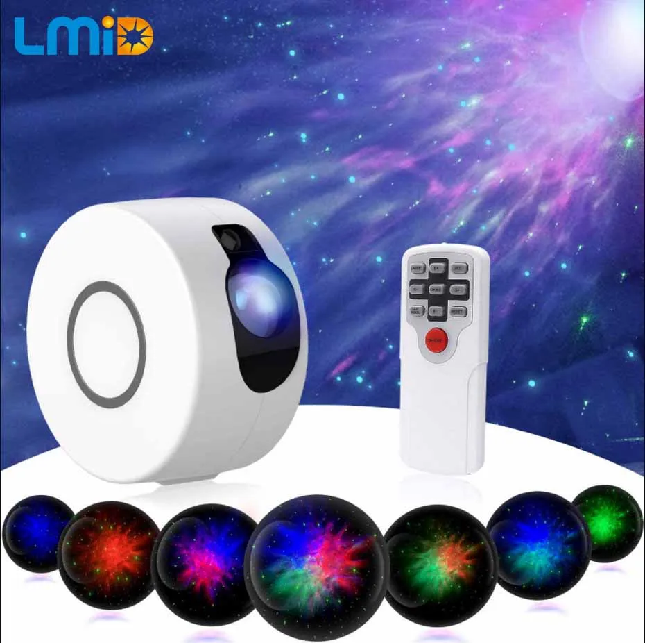 

Laser Galaxy Starry Sky Projector Rotating WaterWave Night Light Led Colorful Nebula Cloud Lamp Atmospher Bedroom Projector Lamp