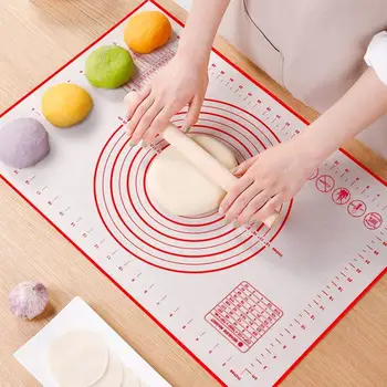 

Silicone Baking Mat 60*40CM Non Stick Cookie Pastry Mat with Measurement Pizza Fondant Rolling Dough Bakeware Accessories Lot