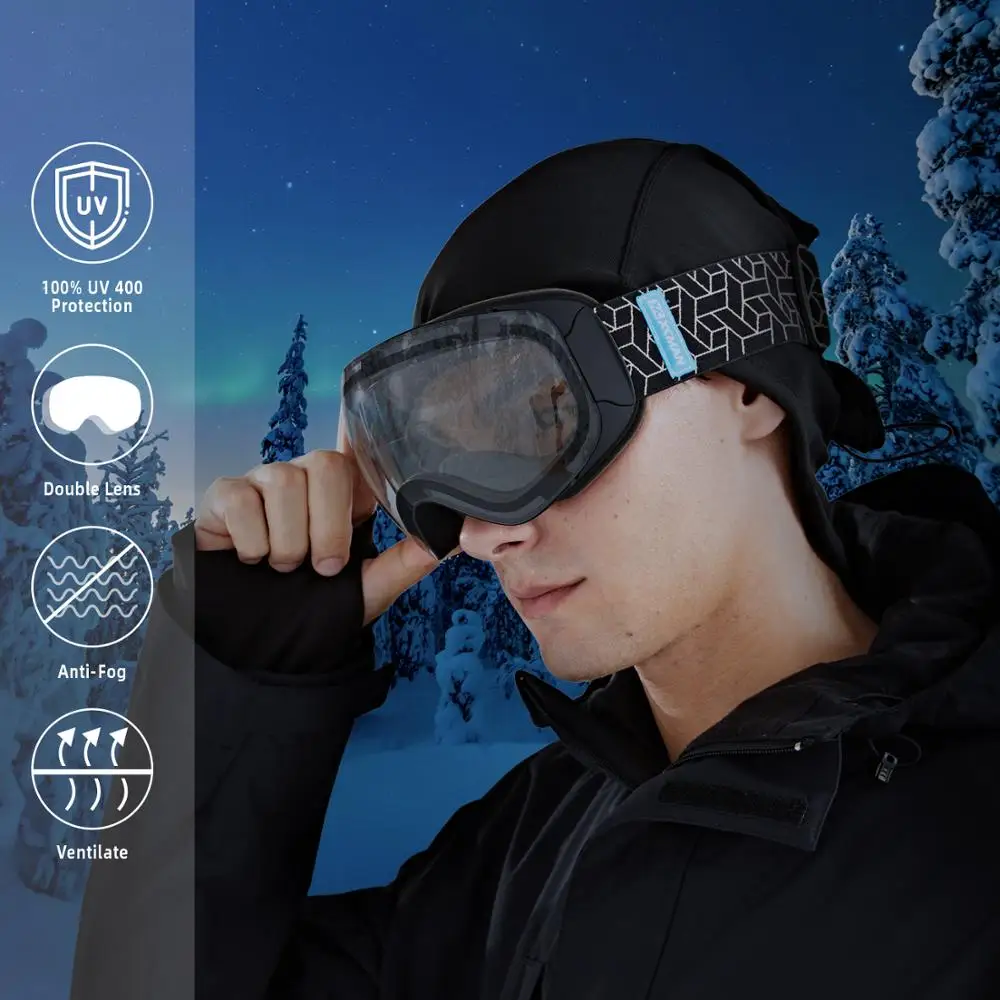 Xcman otgスキースノーボード雪ゴーグル磁石デュアル層レンズ防曇uv