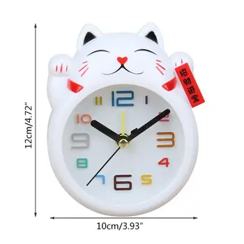 

Chinese Lucky Cat Clock Feng Shui Figure Clock in Colourful Box Kids Alarm Clock