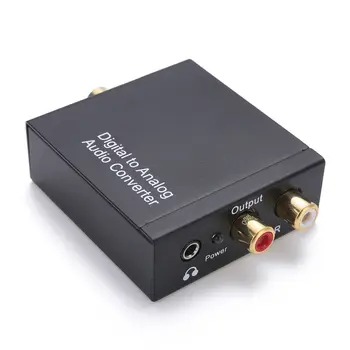 

Portable Audio Converter Optical 3.5mm RCA Black For Koaxial Toslink Digital Analog Wandler Adapter Hot