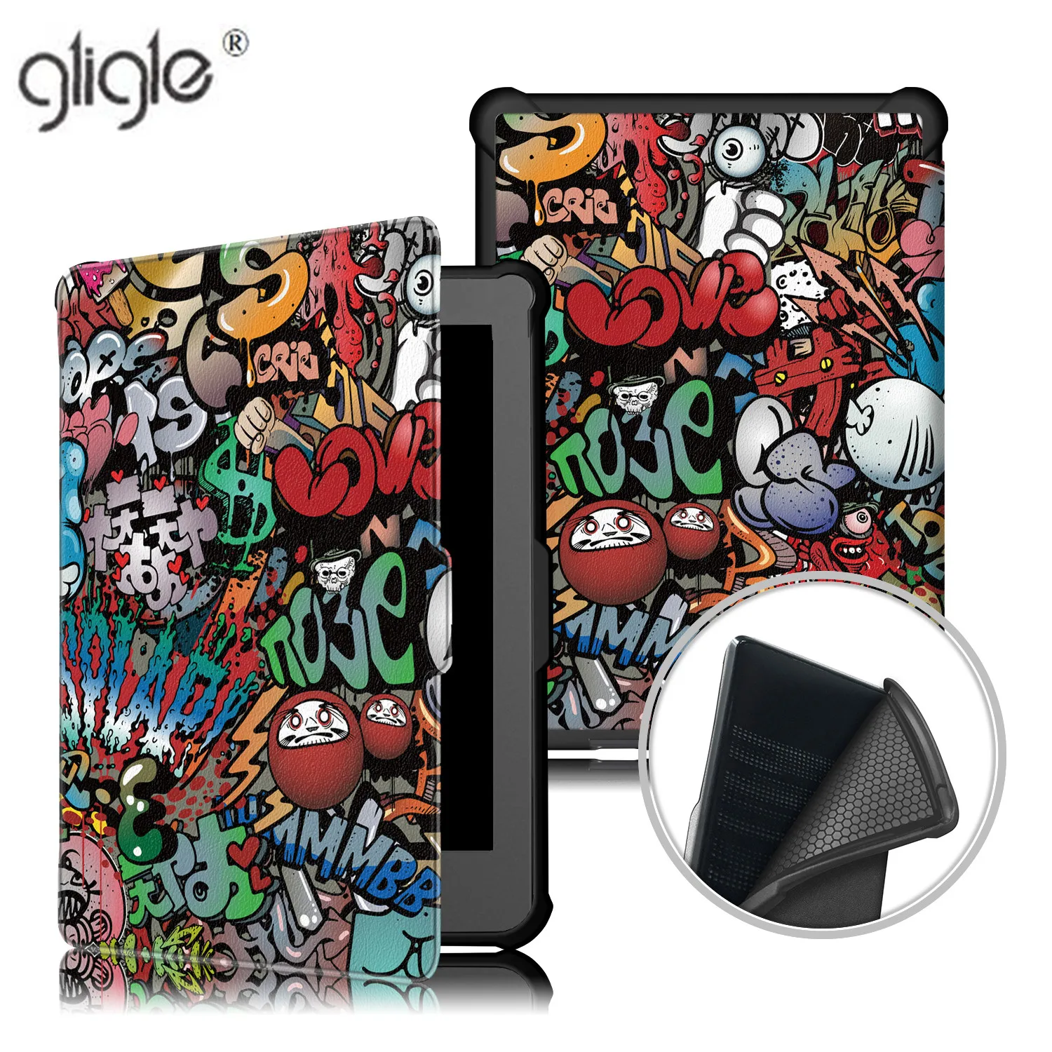 Тонкий кожаный чехол gligle для KOBO Clear HD 6 дюймов E-reader полноразмерный защитный мягкий