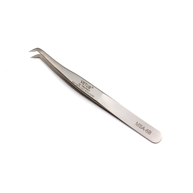 

VETUS MSA-6B Makeup Tweezers curved high-hardness stainless steel durable Eyelash Tweezer for Eyelash Extension