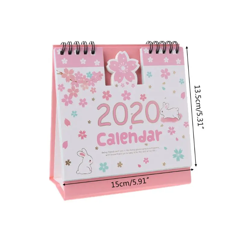 

2020 Fresh Cartoon Paper Desktop Calendars Table Daily Schedule Planner Agenda