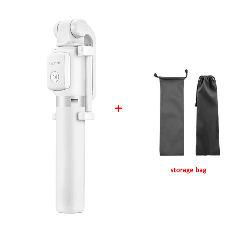 White add bag Huawei Honor штатив селфи палка Bluetooth 3,0 660 мм вертикальная высота 10 м Пульт дистанционного управления для смартфонов - Цвет: White add bag