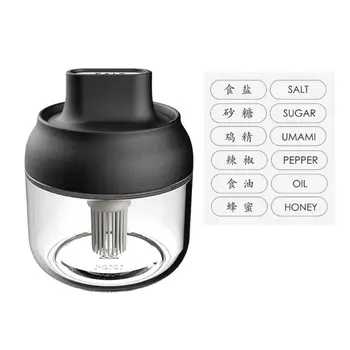 

Kitchen Glass Seasoning Bottle Salt Honey Condiment Storage Spice Jar with Label