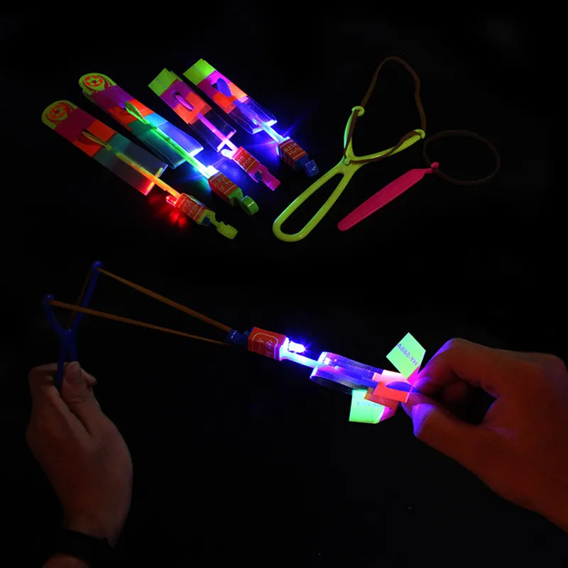 20pcs/lot make LOGO light LED FireFly Amazing Arrow Helicopter,Slingshot Deluxe Model,Night Toy