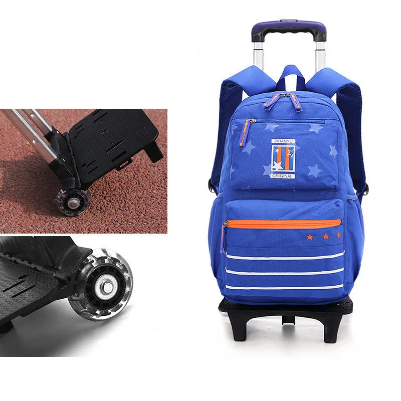 Waterproof Children Trolley School Bag 2/6 wheels Removable Backpack School bags Fashion Backpack Travel Bag Mochilas Escolares