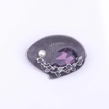 Европа и Америка преувеличенная оболочка инкрустированная большой кристалл Винтажная брошь ожерелье Женские Горячие Рождественские распродажи корсаж