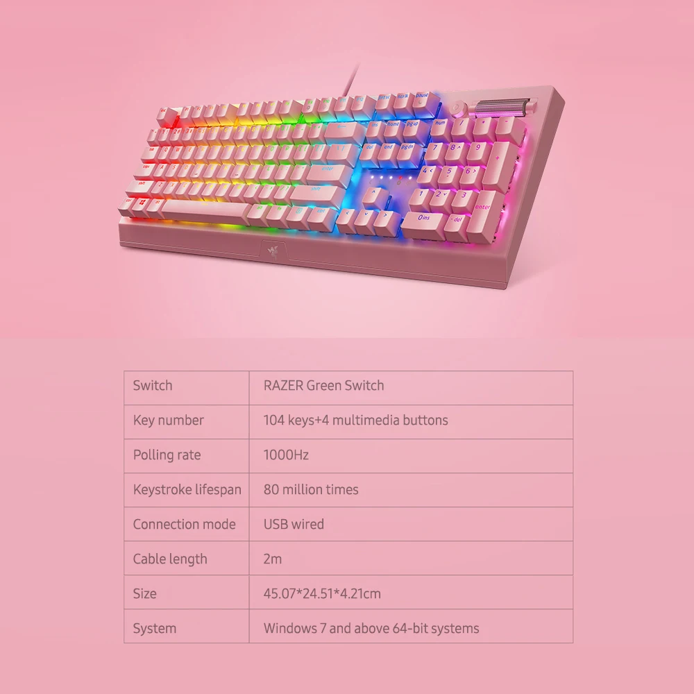 Razer BlackWidow V3 Mechanische Gaming Tastatur 104 Keys 