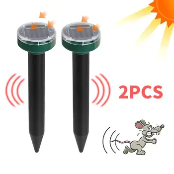 

SOLEDI 2pcs Eco Friendly Gopher Garden Outdoor Insect Electronic Animal Solar Energy Rodent Control ABS Yard Pest Repeller
