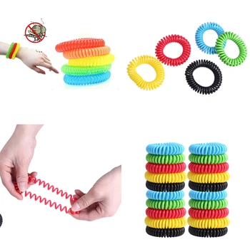 

Goocheer New Mosquito Repellent Bracelet Retractable Elastic Coil Spiral Wristband Mosquito Bracelet