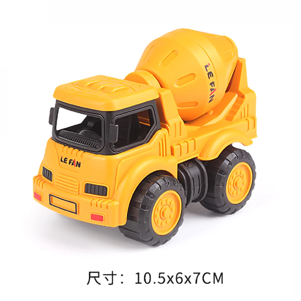 Boy gift simulation inertia engineering vehicle children toys excavator, garbage truck, mixer truck, bulldozer