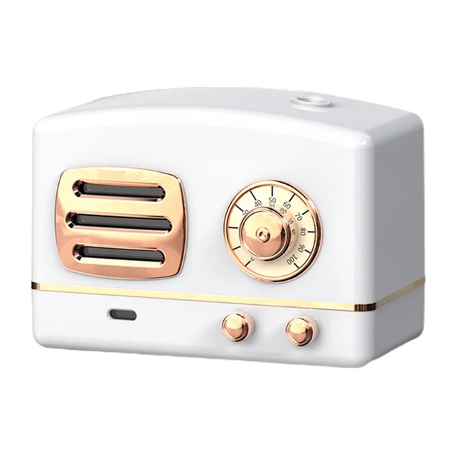 Retro Radio Shape Large Capacity Portable Desktop Air Humidifier USB Mist Maker Aroma Essential Oil Diffuser for Home 2