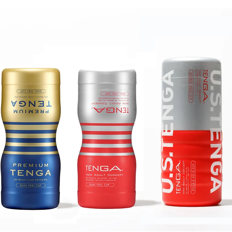 Double Hole Cup TENGA Simulated Vagina Masturbators Cup Suck Realistic Pussy Vigina Anus Sex Toy Shop Product for Men