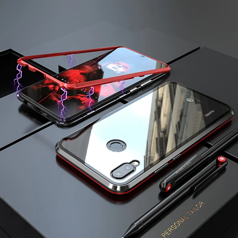 Роскошный Магнитный чехол для huawei Nova 3 3i mate 20 P20 Pro Lite, металлический бампер, стеклянная задняя крышка, huawei Nova 3i чехол mate 20 P20Pro