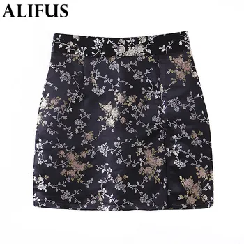 

Fashion Za Women's Skirt Printing 2020 Elegant Stylish Summer Zipper High Waist Skirts Short Straight Female Ladies