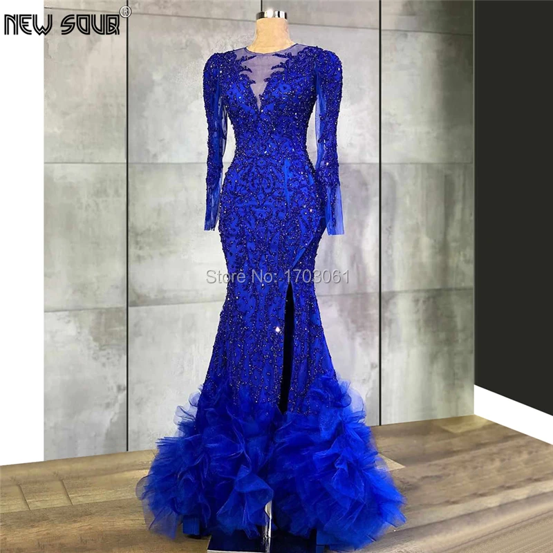 Aqua Blue Maxi Arabic Style Dress