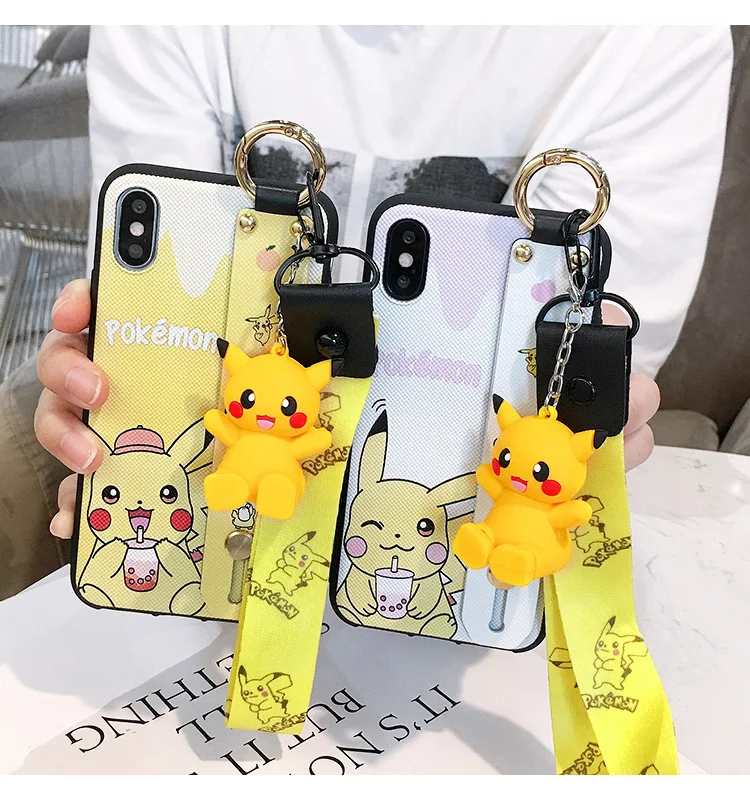 Oneplus 7 pro Crayon Shin-Chan Wrist Strap Soft TPU Phone Case for Oneplus 3 3T 1+5 5T One plus6 6T 1+7 Cute Case+ toy+ Strap