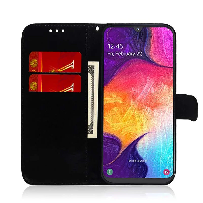 Цветной зеркальный флип-чехол для телефона для samsung Galaxy A10 A10E A10S A20 A20E A20E A30 A30S A40 A50 A50S A90 5G Кожаный чехол-бумажник с крышкой