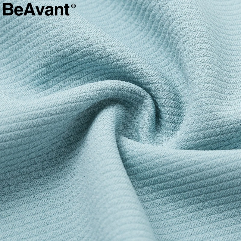 BeAvant Элегантное трикотажное мини платье с оборками женское осенне зимнее длинным