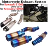 Motorcycle Exhaust System For Kawasaki Z1000 Z1000SX 2010-2021 Escape Moto Middle Link Pipe For Exhaust Motorcycle Muffler Tube