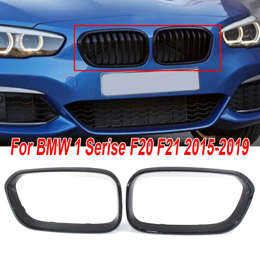 

2pcs/Set car Glossy Black front Grille car styling For BMW FACELIFT 1 Series F20 F21 2015-2019 car front Grilles