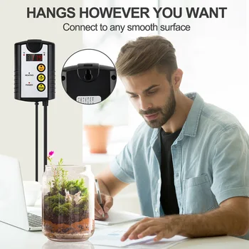 

US Plug Regulator Breeding Reptile Thermostat Controller Incubation Brewing For Plants Heat Mat Humidity Temperature Control