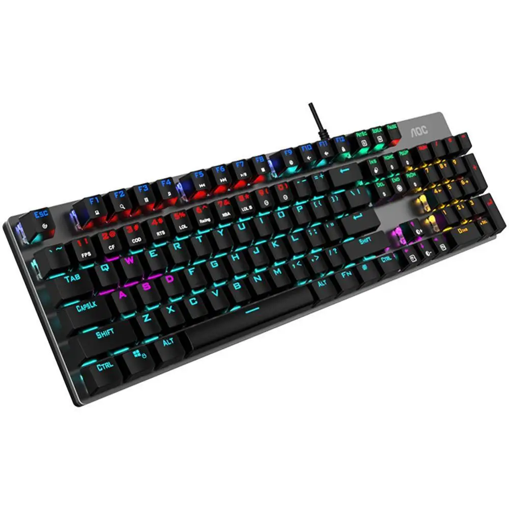 ZOP-Teclado mecánico de 104 teclas para videojuegos, teclado con cable para ordenador portátil y PC ► Foto 2/6