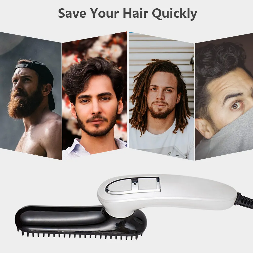 Для мужчин для укладки волос Расческа для прямых волос Электрический бороды гребень для выпрямления волос, 360 градусов вращения Авто Расческа для прямых волос щетка