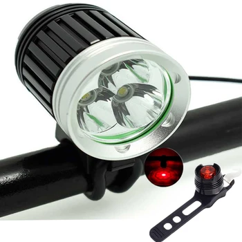 

Bike Front Light + Mini Tail Light 4000 Lumen T6 LED Bicycle Light 3 Modes Bike Headlight Riding Headlamp MTB Accessories