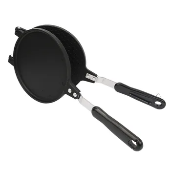 

DIY Mold Aluminum Alloy Non Stick Double Side Round Baking Pan Kitchen Household Pancake Cone Eggs Roll Waffle Maker Griddle Gas