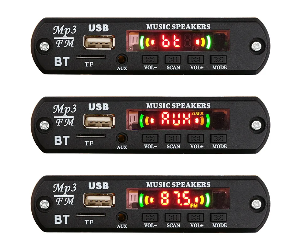 AIYIMA Bluetooth усилитель доска 80 Вт 2,1 канальный сабвуфер Amplificador аудио Плата с AUX FM TF U диск домашний кинотеатр Diy