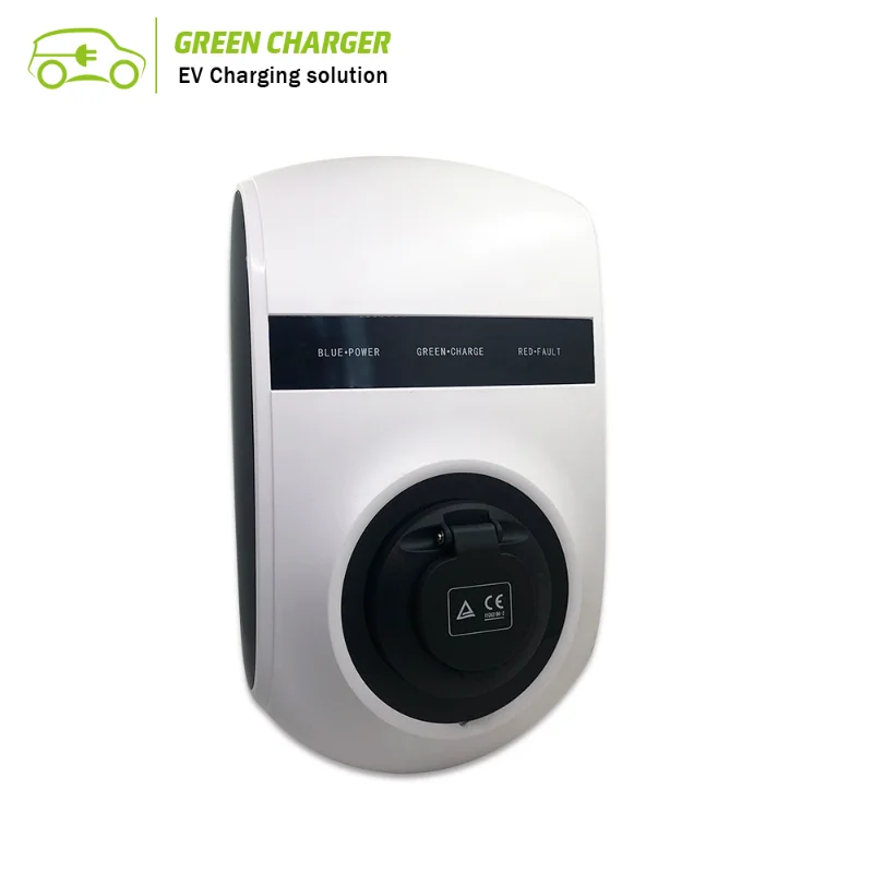Электромобиль(EV) Зарядная Станция 32 А уровень 2 EVSE настенное зарядное устройство с IEC 62196 2 Тип 2 разъем - Цвет: plug and play