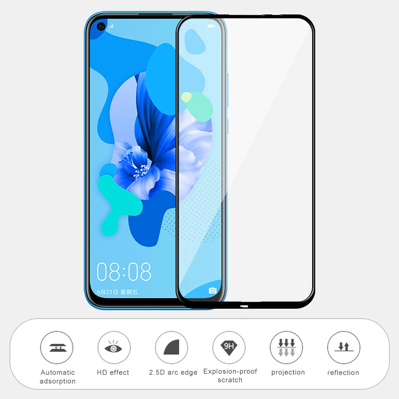 2 в 1 закаленное стекло для huawei nova 5t honor 20 s пленка объектива камеры pro Защитное