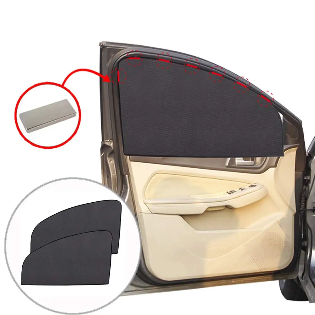 ZaCoo 2pcs Car Side Window Sunshades Mesh Magnetic Curtains for Cars SUV Truck (2 x Rear Window) |