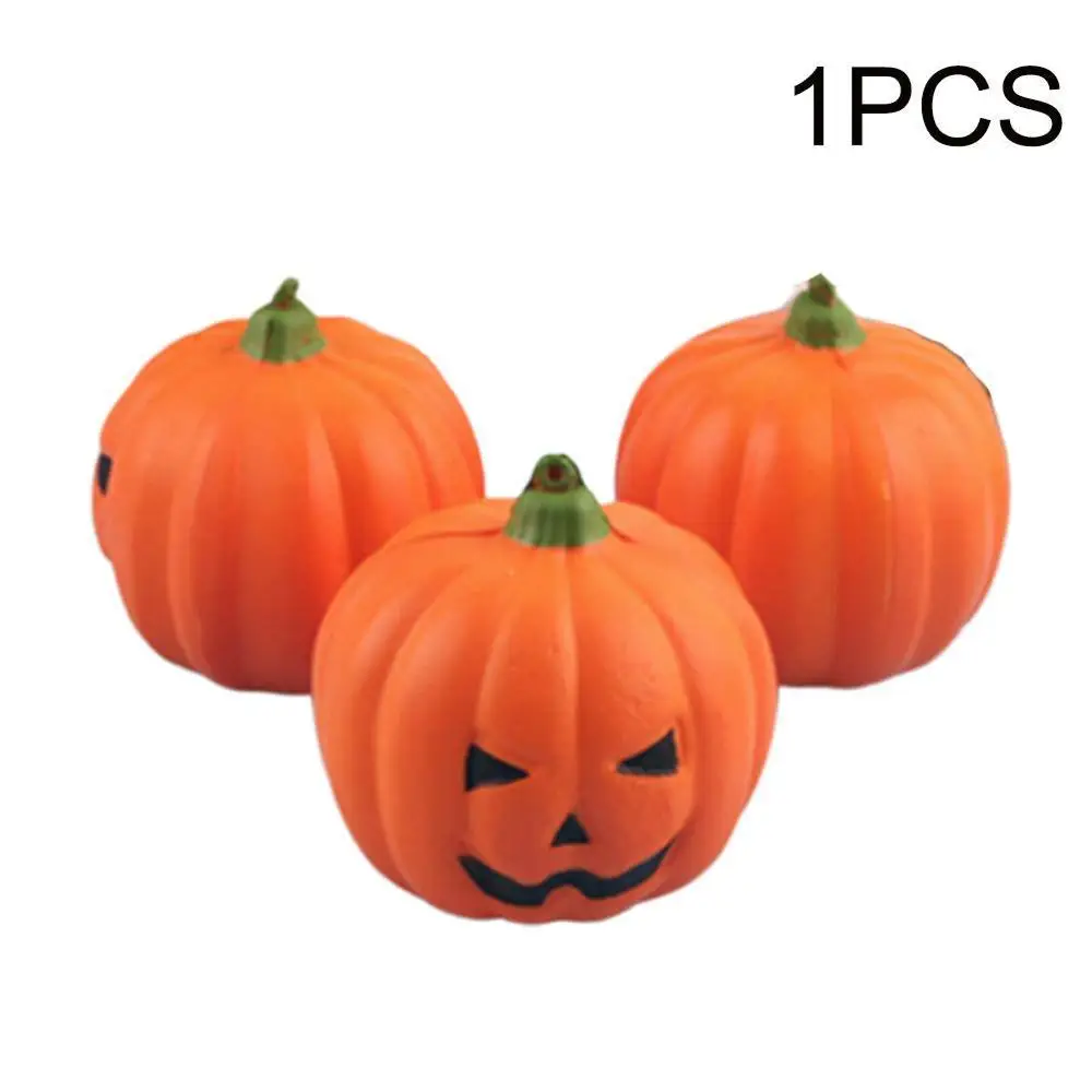 

The New Simulation Pumpkin Pendant PU Slow Recovery Decompression Toys Halloween Props Chain Cute Mini Phone Straps Toy