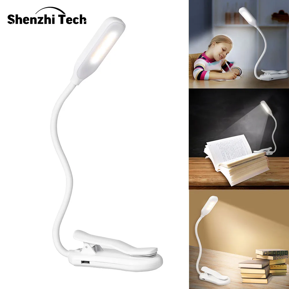 

Clip Reading Night Light 7 LEDs 3 Brightness Modes Table Lamp Desk Bedside Lantern Eye Protection Student Reading LED light