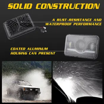 

15000lm Led Truck Headlight Shockproof Waterproof Car Model 5.01pc 150w Square 5 Inch 4x6 "6000k