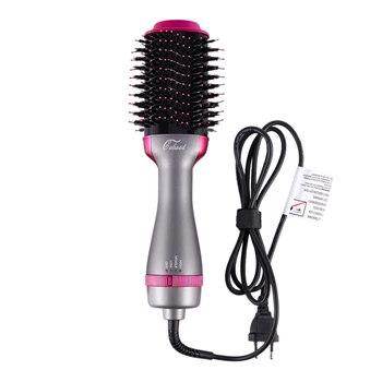 

New 2 in 1 Multifunctional Hair Dryer&Volumizer Rotating Hair Brush Roller Rotate Styler Comb Straightening Curling Hot Air Comb