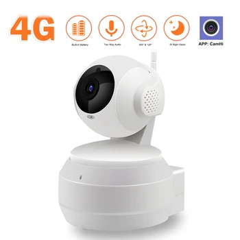 

4G Camera SIM Card Rechargeable Security Battery Powered Wireless IP Camera 960P HD Home Surveillance P2P Network GMS CamHi